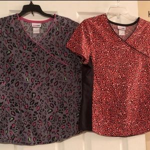 ❌SOLD❌ Scrub Tops Bundle (Animal print/Cheetah)